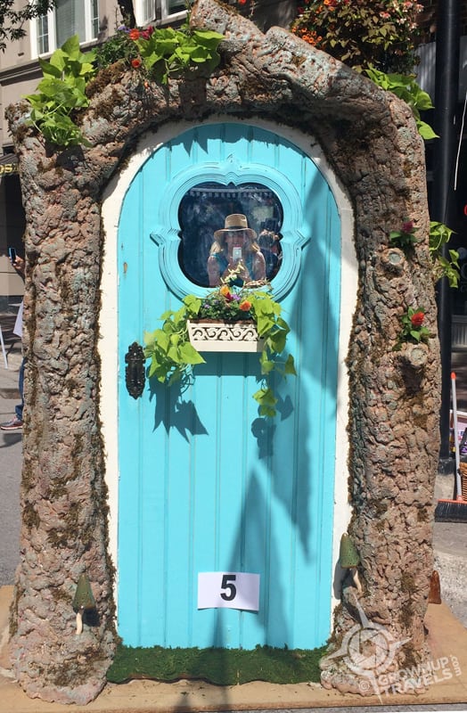 Capturing a selfie in one of the Downtown Doors of Orillia art installation