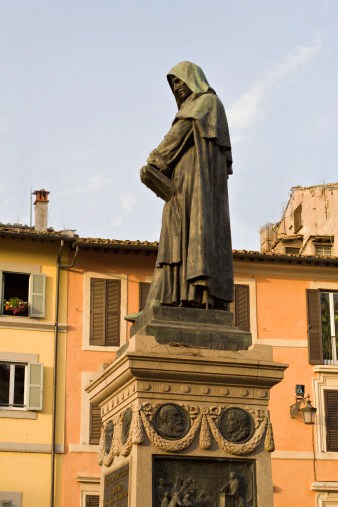 Statue of Giordano Bruno, burned as a heretic in 1600