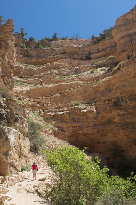 Climbing through layers of rock eons-old