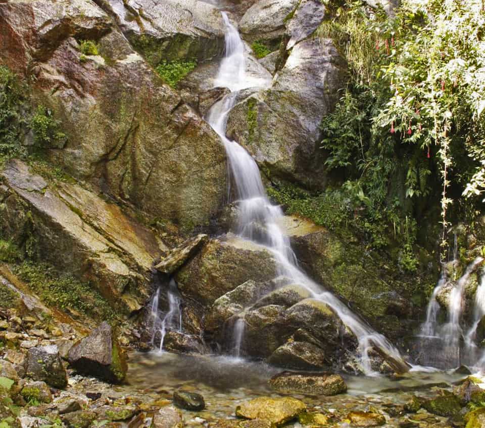 Waterfalls along the Inca Trail