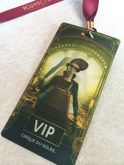 The lanyards for the VIP lounge were holographic.
