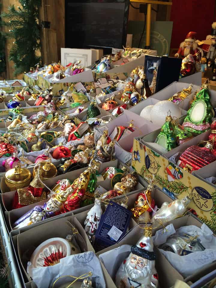 Blown-glass ornaments are only one of many unique treasures to be found in the stalls.