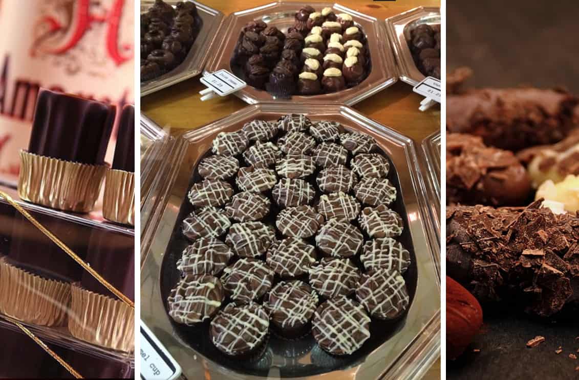 Aarden's chocolates closeup