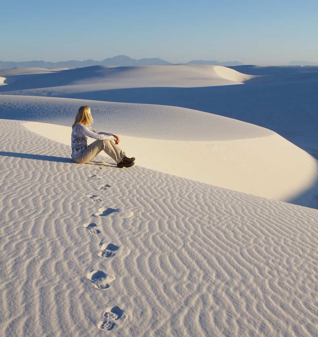Footprints here are erased by the wind, not the ocean.