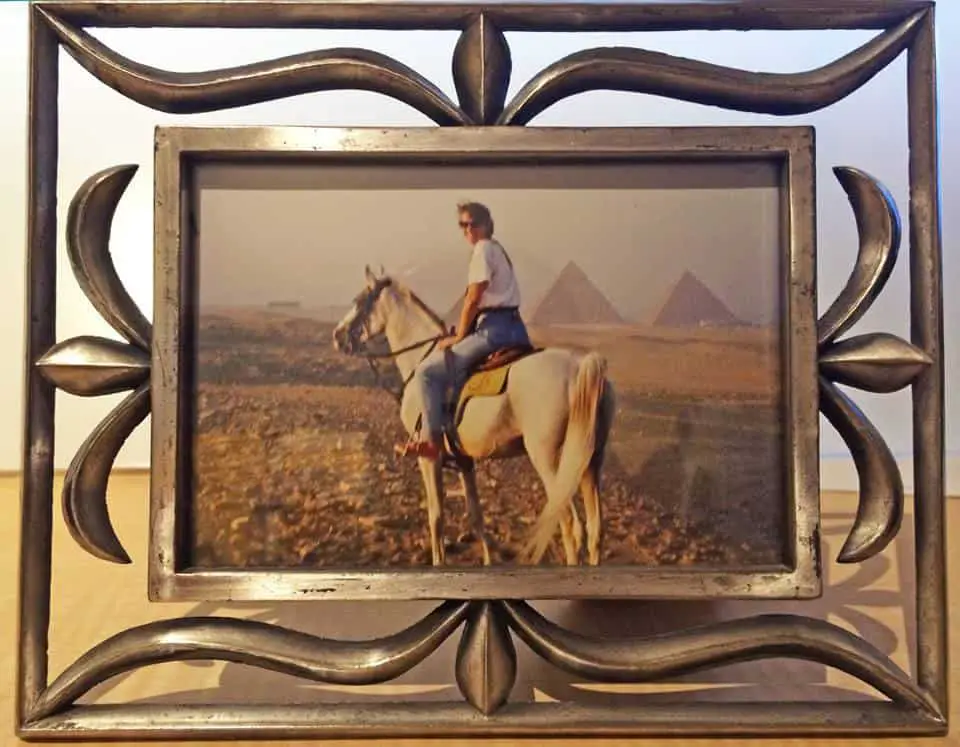 Riding an Arabian in Giza