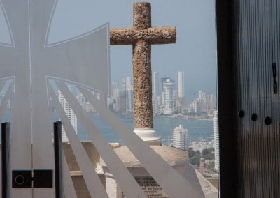 Cross on La Popa church in Cartagena Colombia