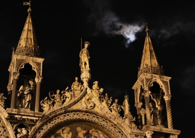 Venice night with clouds over St Marks