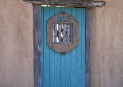 rustic blue door Albuquerque New Mexico
