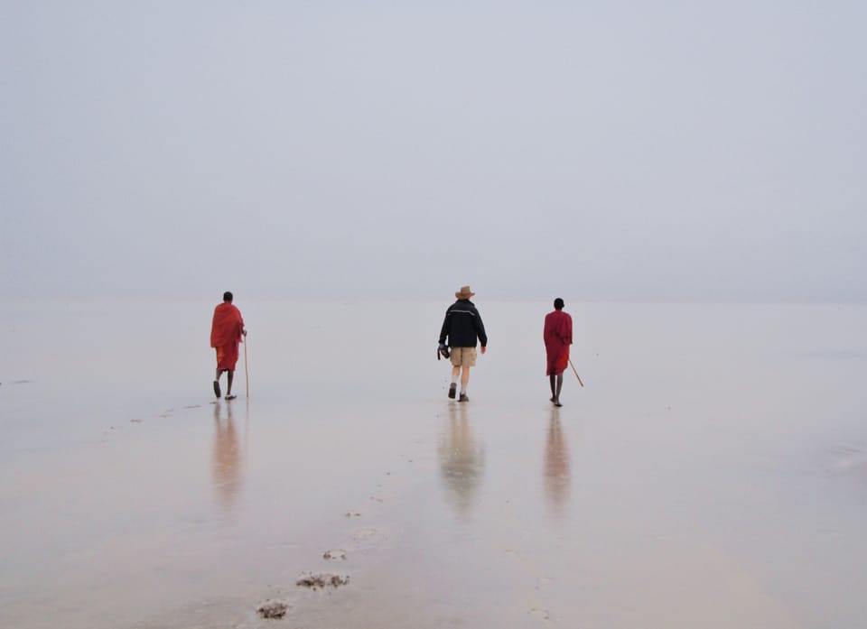 Tanzania Henk Walking with Masaai Lake Manyara