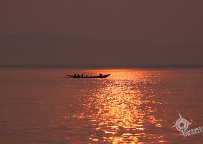 Bagan river sunset
