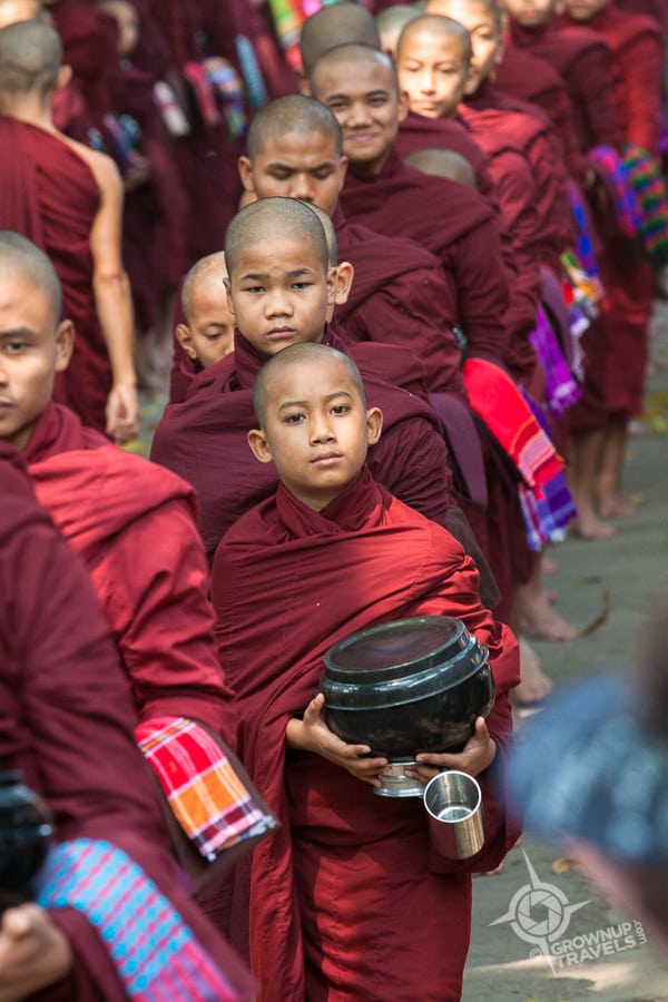 Monk in line