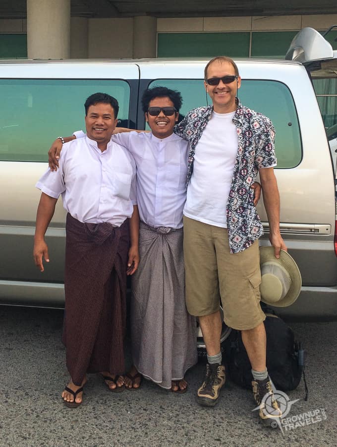 Po Po, Toe Toe and Henk at a Shan ordination ceremony