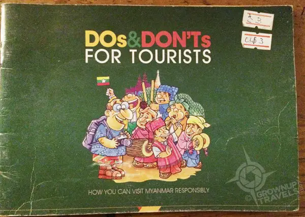 Myanmar tourist book cover