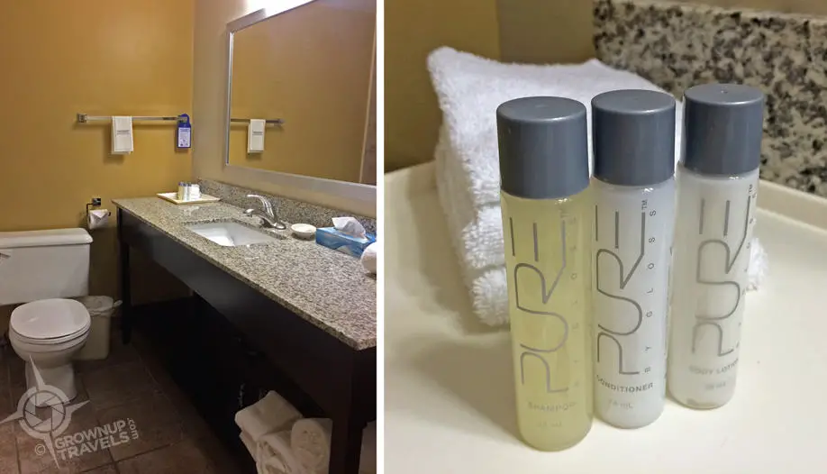 Separate shampoo and conditioner: always the sign of a good hotel!