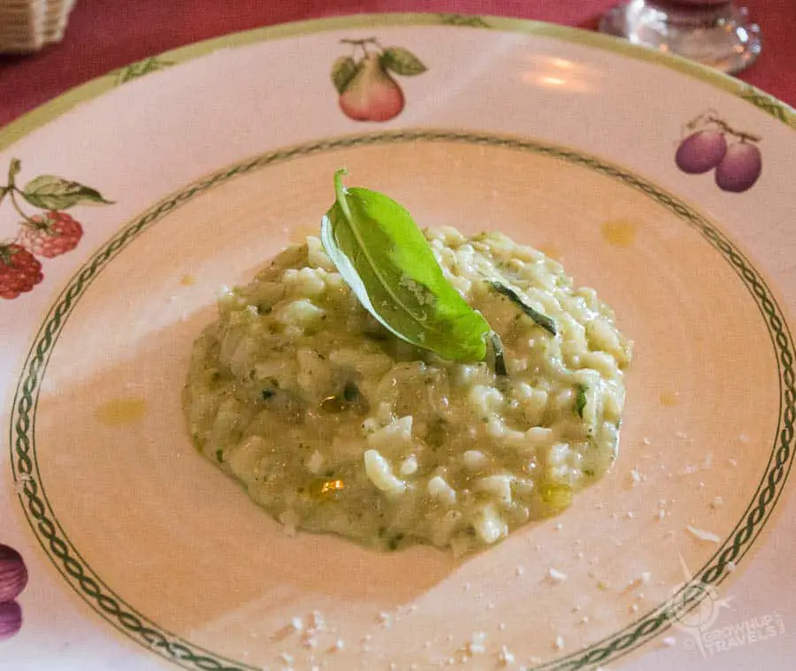 Mill Street's basil risotto tasted like summer!