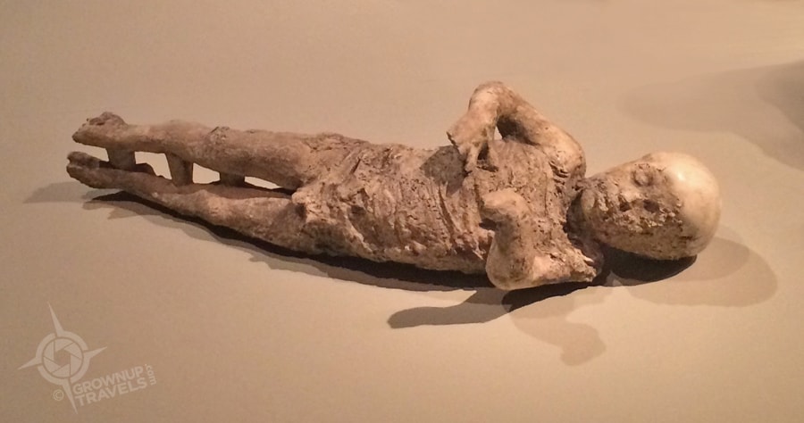 Boy Cast Pompeii Exhibit at the ROM