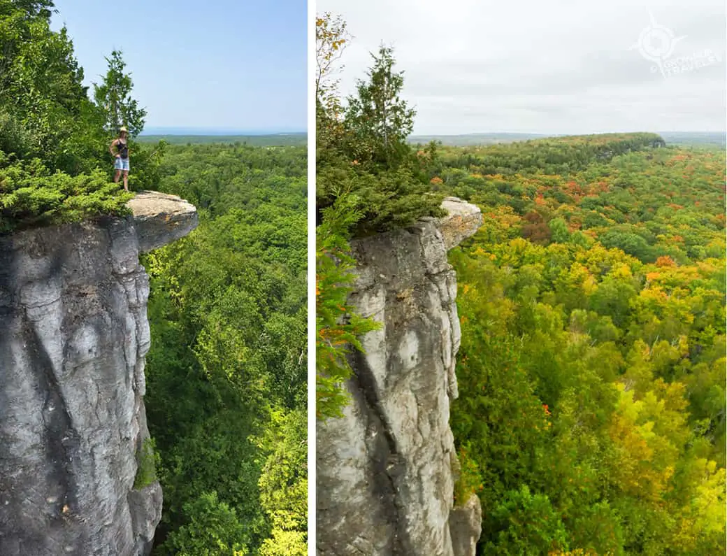 Summer and autumn shots from our two trips to the Cup & Saucer Trail, with the Escarpment continuing in the distance. 