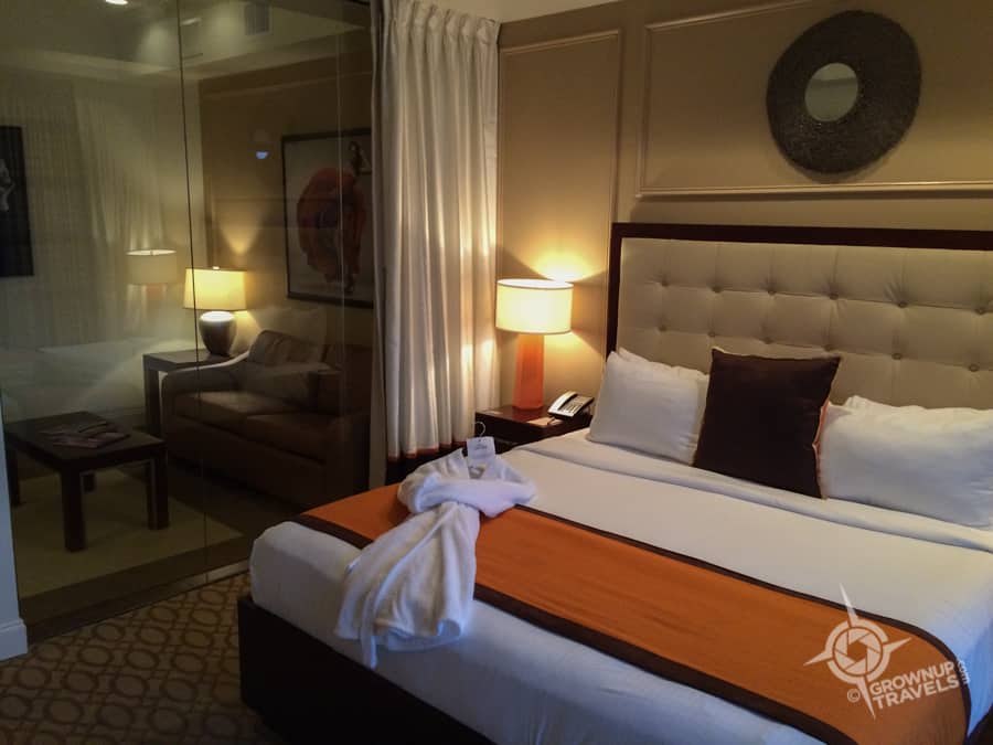 bedroom at the Zamora Hotel
