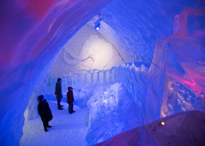 Quebec ice hotel giant slide
