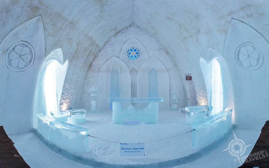 Ice chapel at Hôtel de Glace ice chapel at hotel de glace