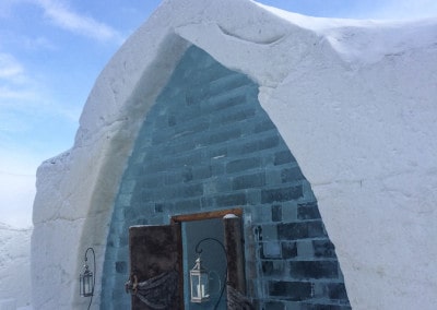 Quebec ice hotel entrance