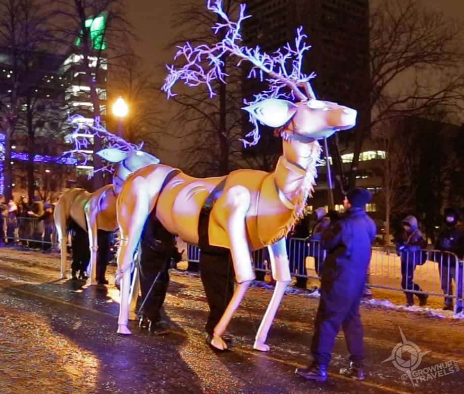 Quebec parade reindeer