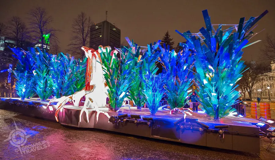 Quebec winter carnival parade float