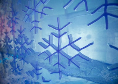 Quebec Ice Hotel snowflake decor