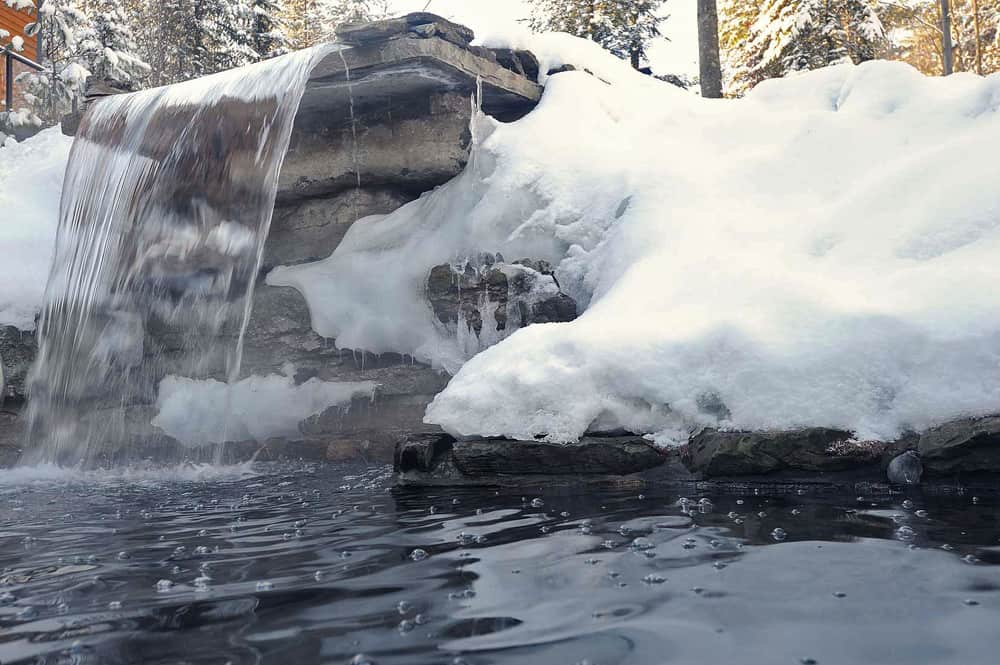 Siberia Spa winter waterfall