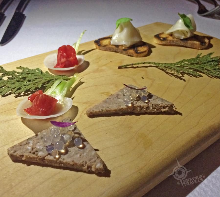 Canapés at Mount Julian