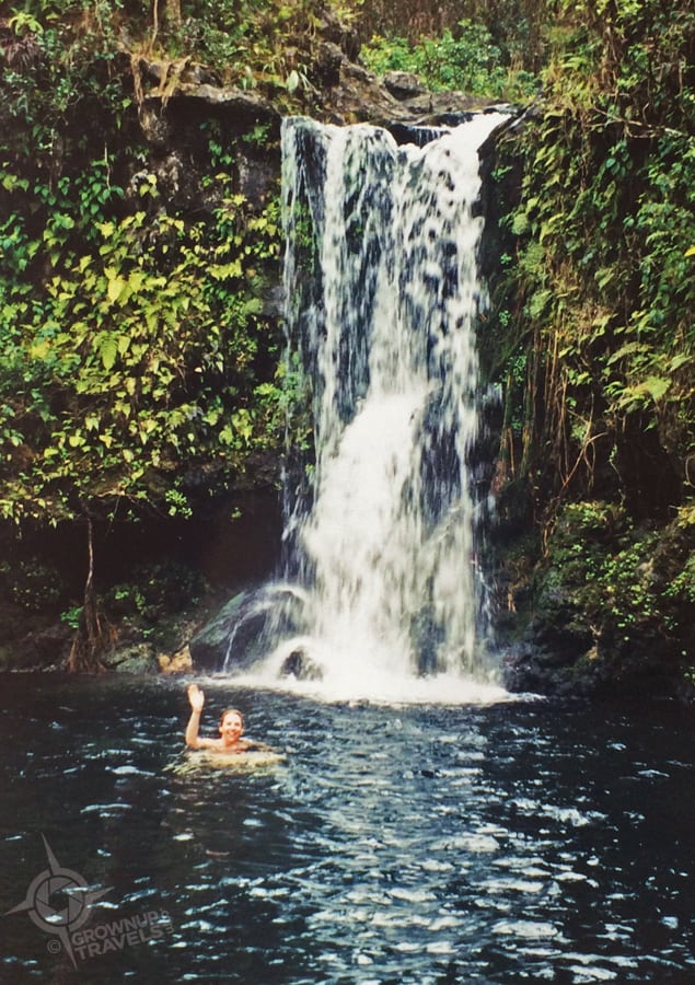 Hana Road swim waterfall