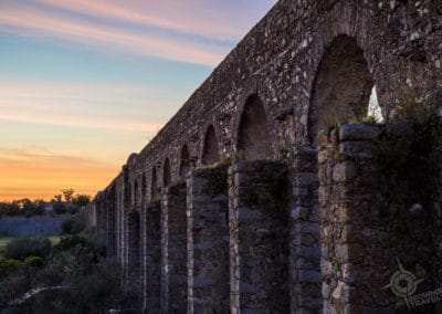 Aquaduct Portugal sunset