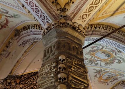 Column detail in the Bone Chapel of Evora