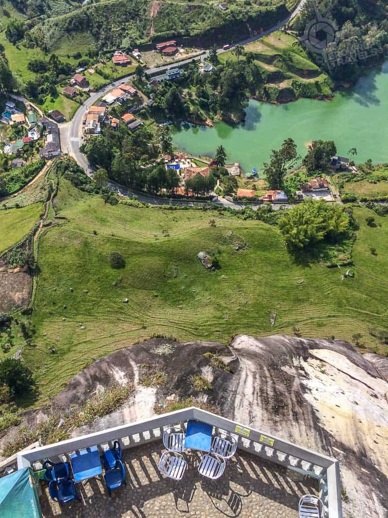 La Piedra patio looking down