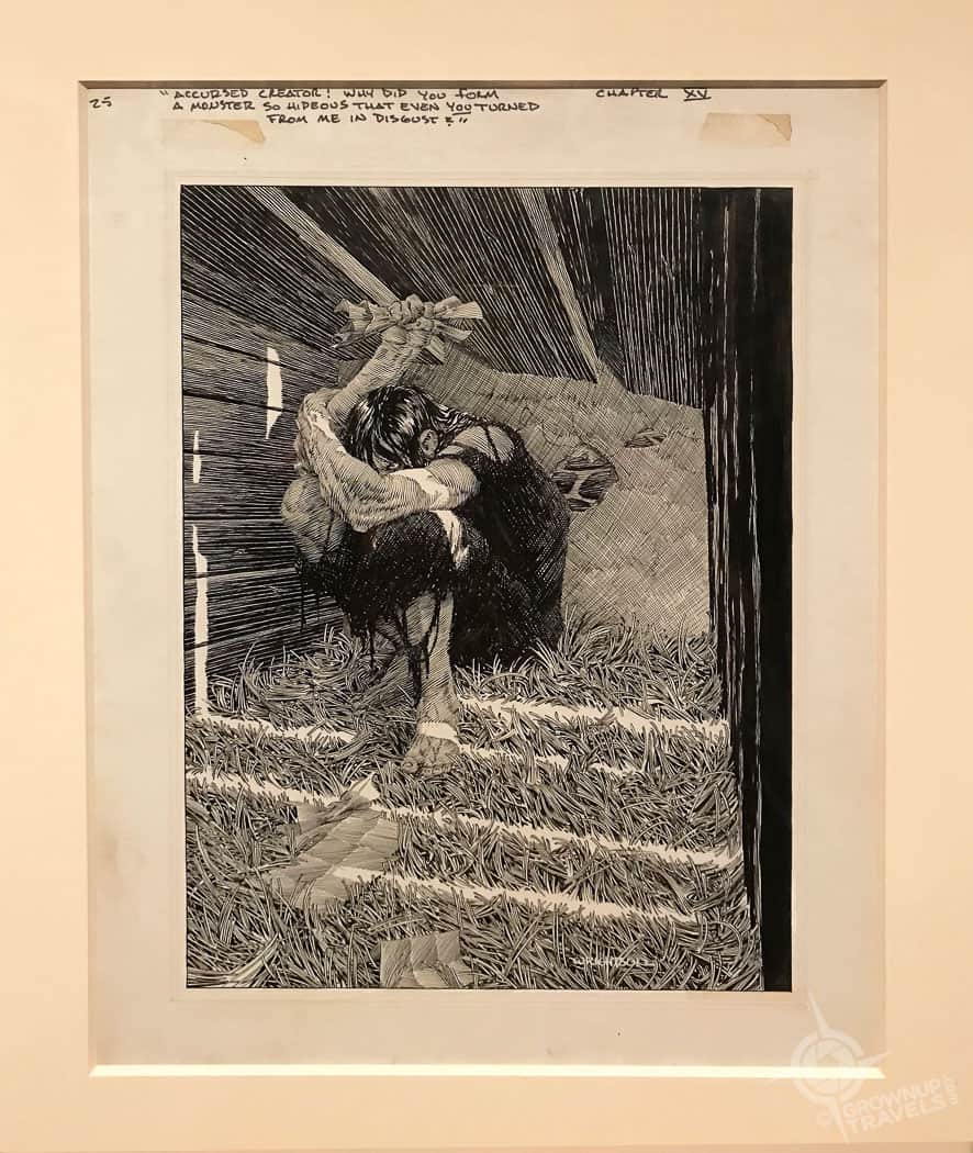 Frankenstein etching