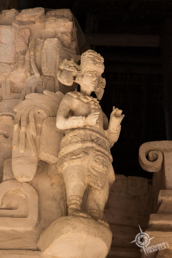 Winged figure on tomb facade Ek Balam