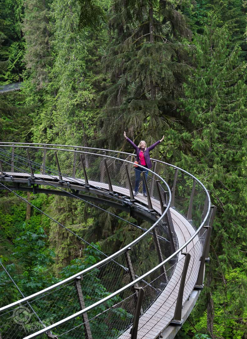 Jane on Cliffwalk Capilano Suspension Bridge Park