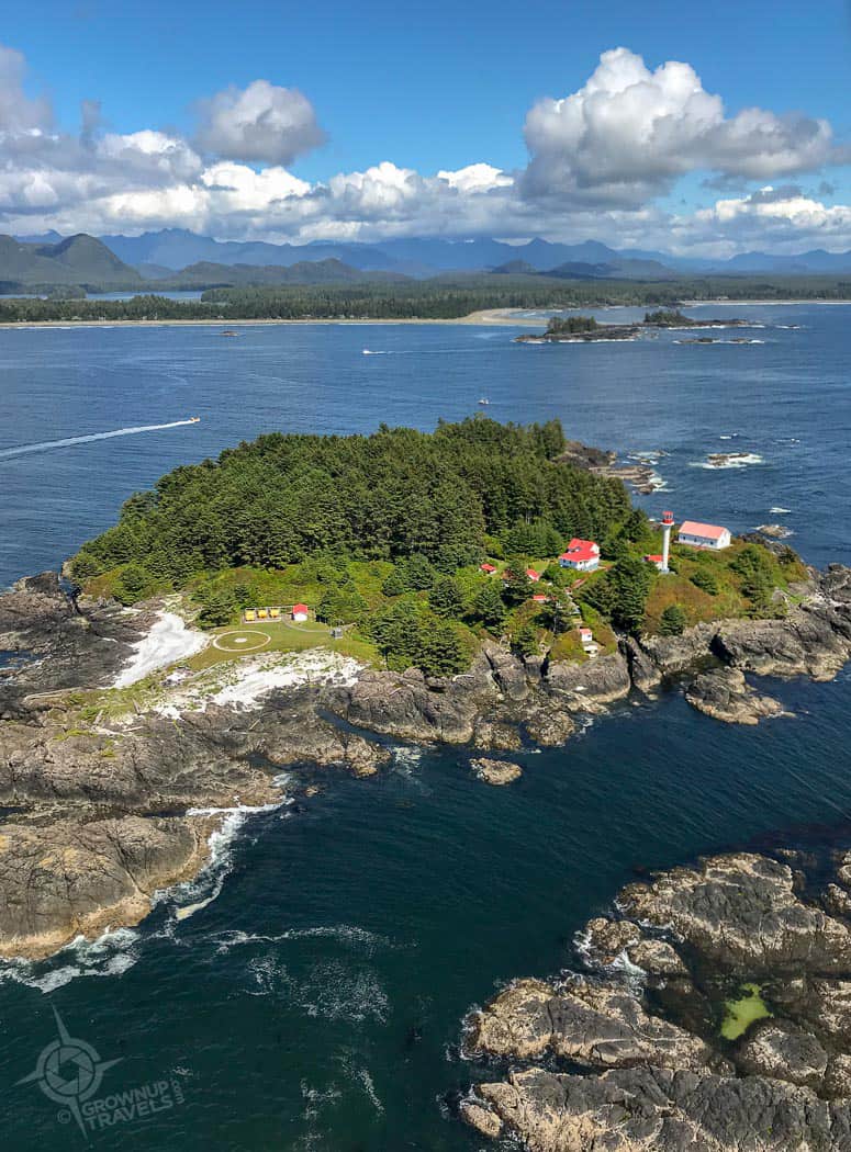 Lighthouse from Helicopter Tour Tofino
