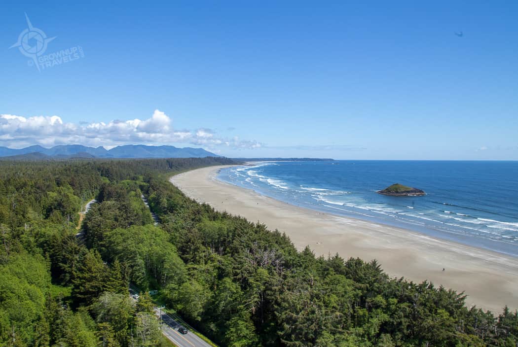 Long Beach Tofino from the air