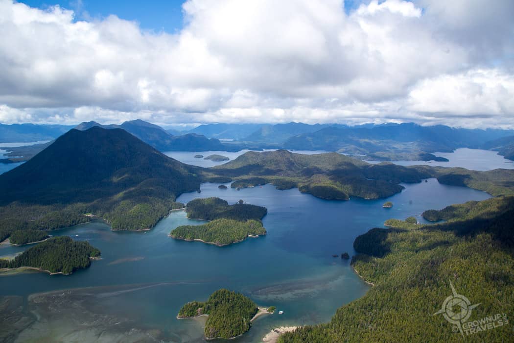 Helicopter Tour view Clayoquot Sound Tofino