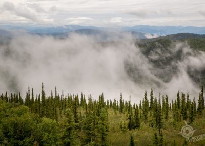 Mist on the Top of the World Highway Yukon