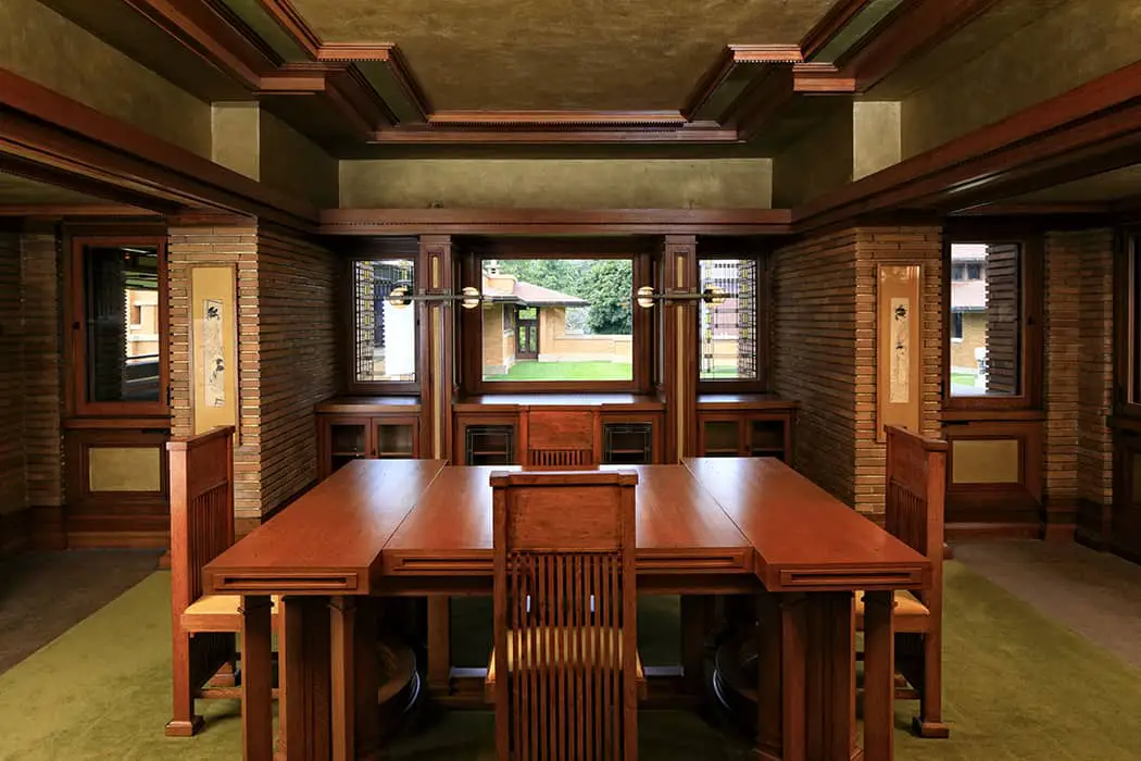 Frank Lloyd Wright's Martin House Dining Room
