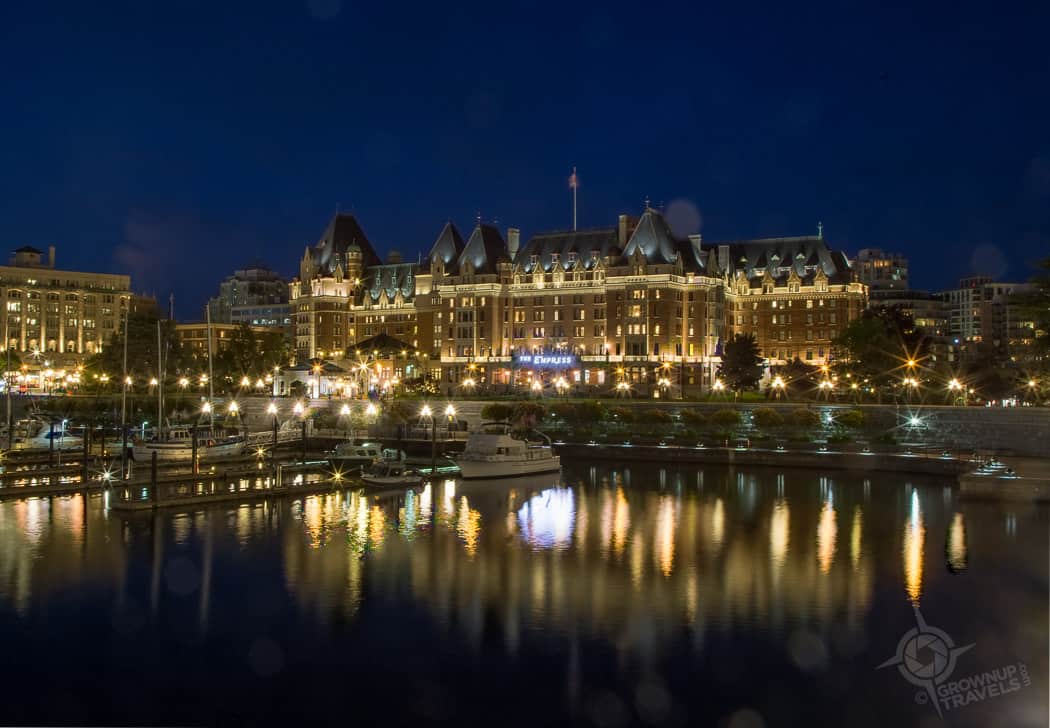 Fairmont Empress Hotel at Night Victoria