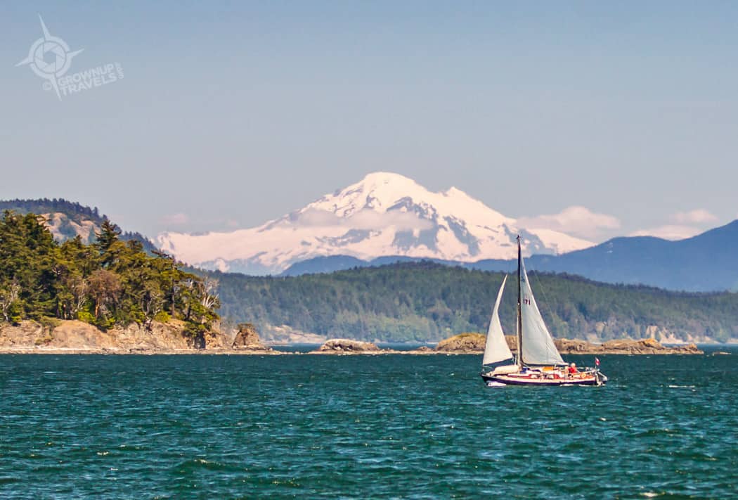 Olympic Mountains Washington from ferry