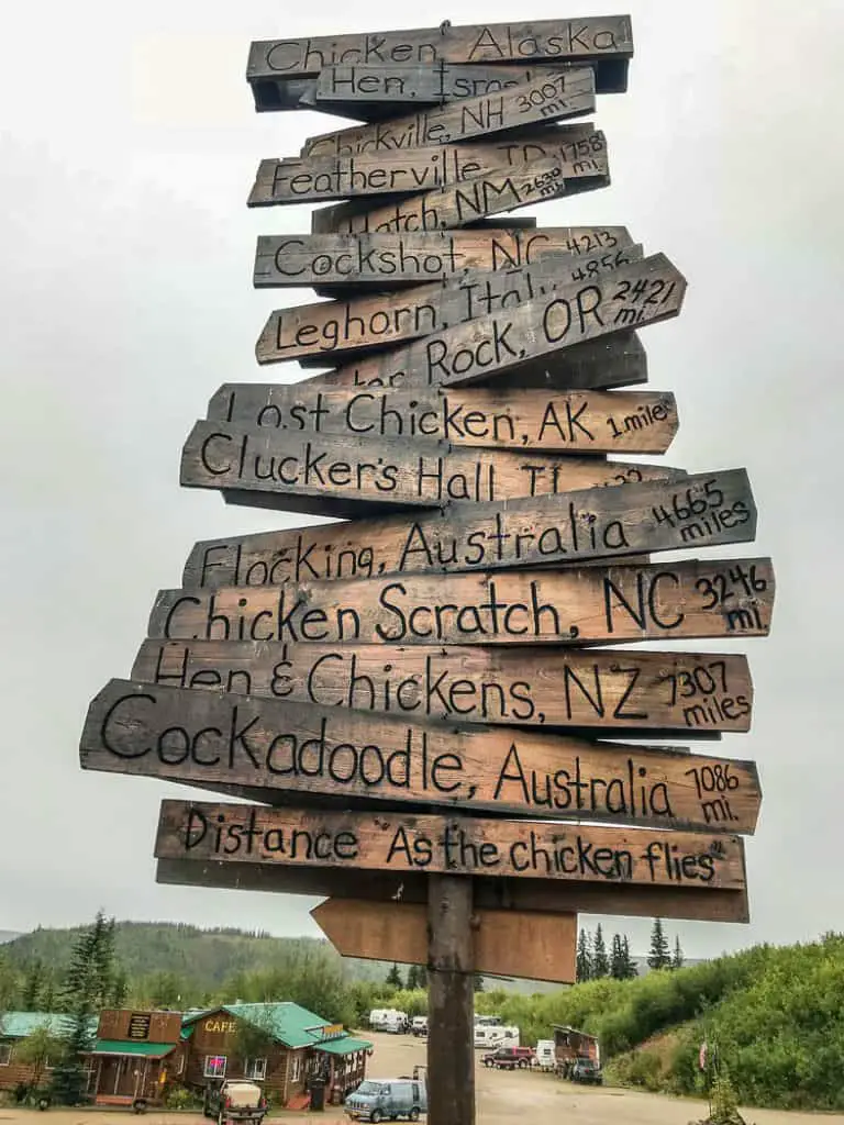 Chicken Alaska signpost