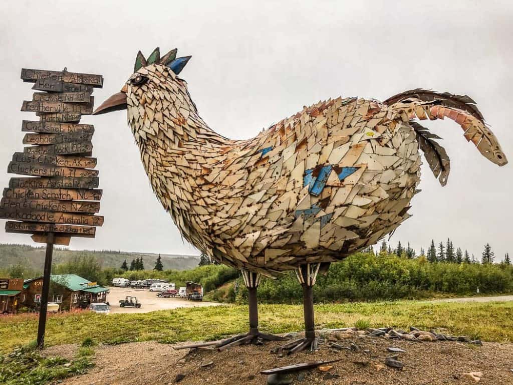 The giant chicken in Chicken Alaska