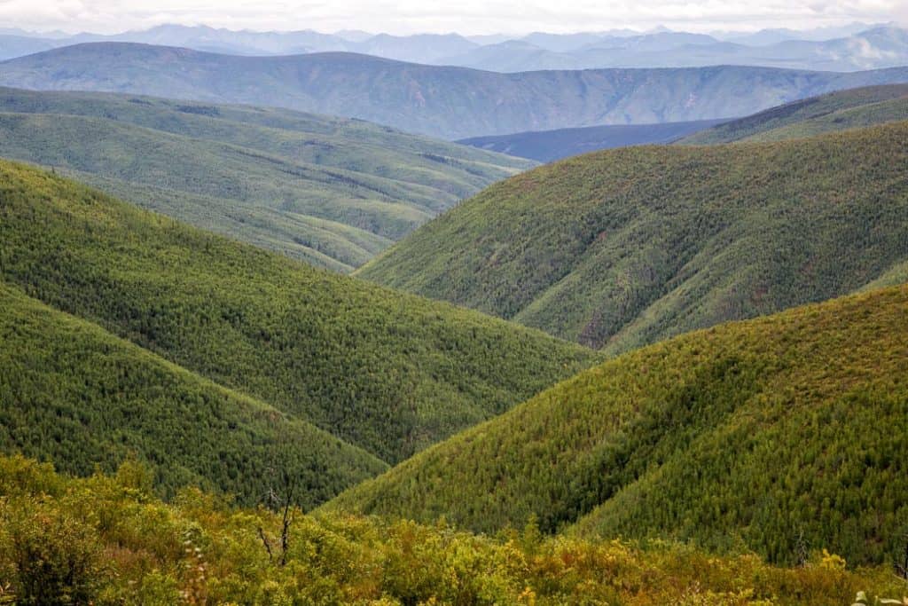 Top of the World highway views Yukon