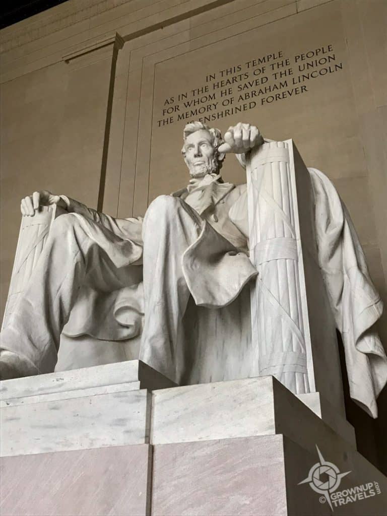 Statue of Lincoln at Memorial Washington DC