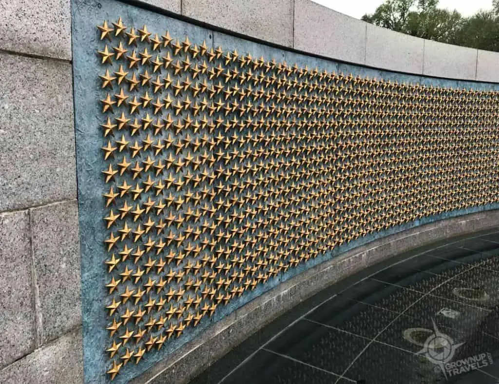 WWII memorial stars Washington DC