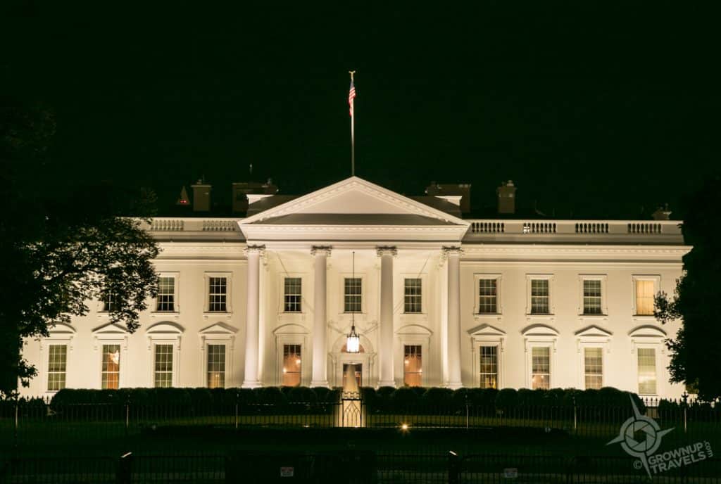 White House North side at night Washington